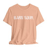 BARN SOUR Brand Horse Broke People Green Unisex Tee for Equestrians Horse Lovers Premium Cotton Made in USA - size chart