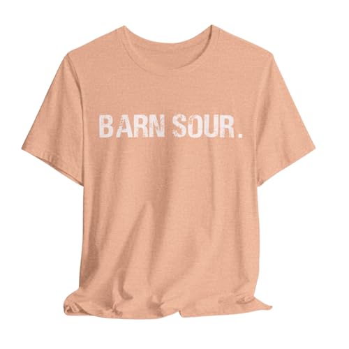 BARN SOUR Brand Horse Broke People Green Unisex Tee for Equestrians Horse Lovers Premium Cotton Made in USA - size chart