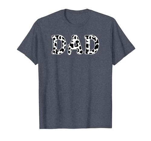 Cow Pattern Print Family Matching Birthday Apparel Cow Dad Birthday Family Matching Girl Boy Farm Birthday T-Shirt - size