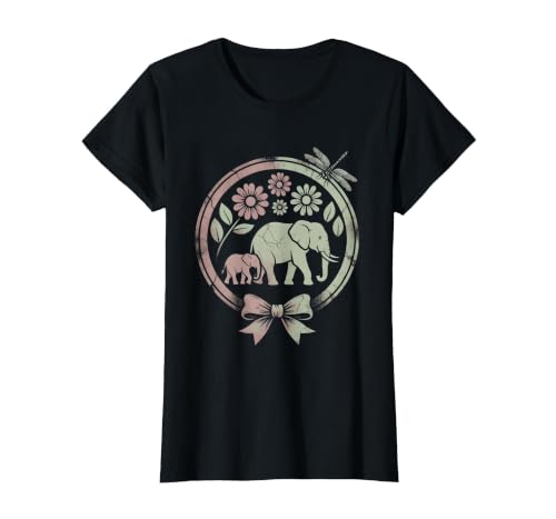 Mademark Elephant and Calf Walking Trunk to Tail Mama T-Shirt - Women - size chart