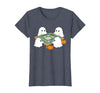 Mahjong Player Halloween Ghost Playing Mahjong Halloween Ghost Playing Mahjong Spooky Season Game Day Fall T-Shirt - size