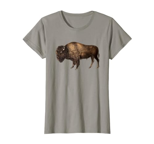 Altes Büffel-Design Buffalo Vintage Retro American Bison T-Shirt - size chart