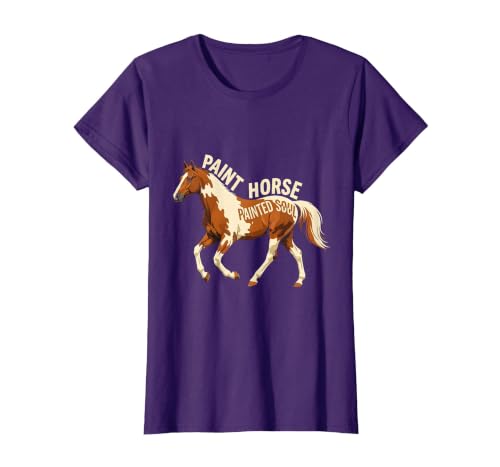 Mademark Paint Horse Painted Soul Equestrian Design T-Shirt - size chart