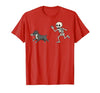 Pitbull Halloween Costume Funny Pitbull Skeleton Hand Halloween T-Shirt - size chart