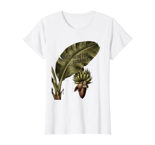 Mademark Just Here for Bananas Funny Monkey Design T-Shirt - Women - size chart