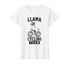 Bicycle Riding Animals Co. Llama Cycling Team Riding Bicycle T-Shirt - size chart