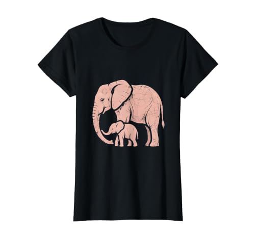 Mademark Mama Elephant Trunk Wrapped Around Baby T-Shirt - Women - size chart