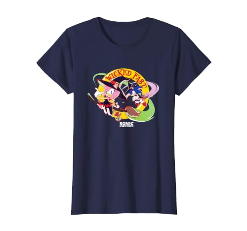 Sonic The Hedgehog Halloween Wicked Fast Witch Costumes T-Shirt - size chart