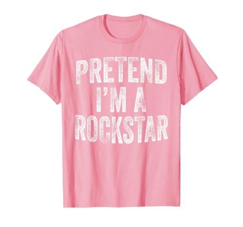 Funny Halloween Party Matching Family Costumes Tee Pretend I'm A Rockstar Costume Family Halloween Rock Star T-Shirt - size