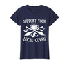 Support Your Local Coven Halloween tee Support Your Local Coven Halloween Coven Witch T-Shirt - size chart