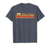 Showing Cattle T-Shirts And Apparel Show Dad - Fun Distressed Look for Showing Pigs T-Shirt - size chart