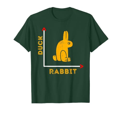 Wittgensteins Rabbit Duck Illusion Physics Nerd Math Geek T-Shirt — design detail