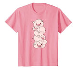 Pink Kawaii & Anime Stuff Pigs On A Pile - Cute Kawaii Anime - Pig Aesthetic Japanese T-Shirt - size chart
