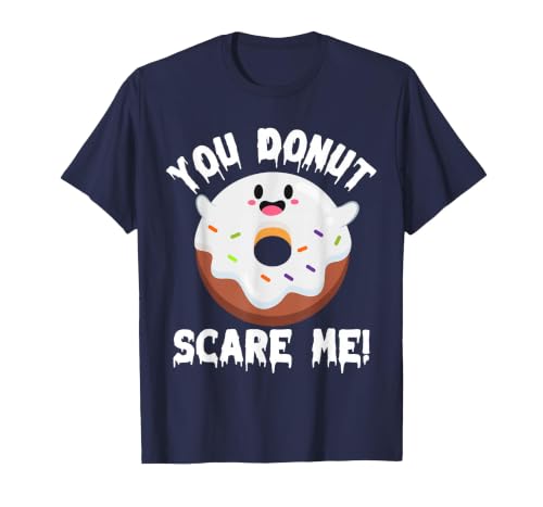 Donut Halloween Shirt Halloween Donut Costume Kids Men Women Doughnut Scare Me T-Shirt - size chart
