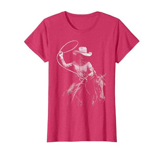 Cowgirl Western Rodeo Rodeo Cowgirl Western Horse T-Shirt - size chart