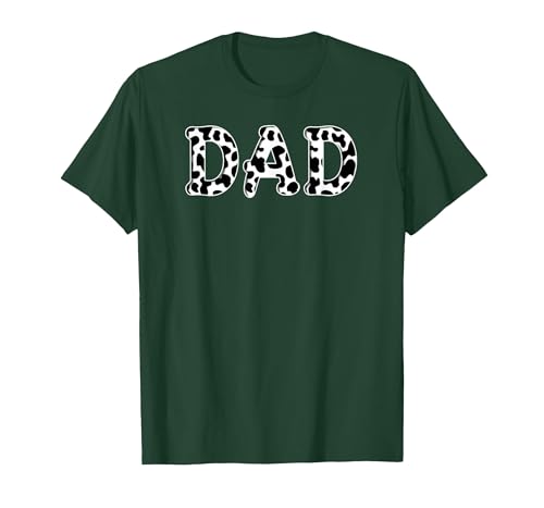 Cow Pattern Print Family Matching Birthday Apparel Cow Dad Birthday Family Matching Girl Boy Farm Birthday T-Shirt - size