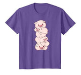 Pink Kawaii & Anime Stuff Pigs On A Pile - Cute Kawaii Anime - Pig Aesthetic Japanese T-Shirt - size chart