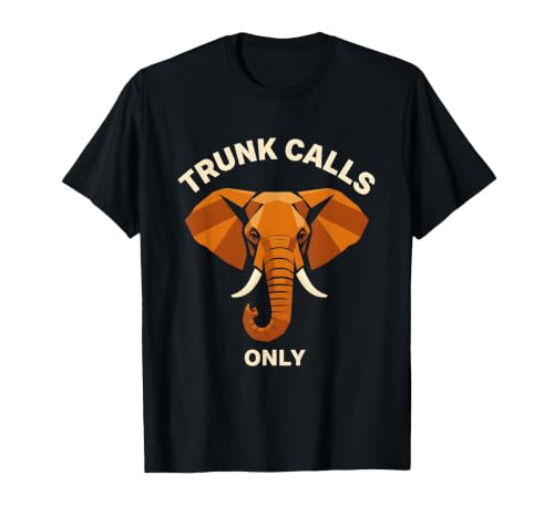 Mademark Trunk Calls Only Funny Elephant Design T-Shirt - Men - size chart