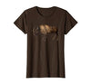 Altes Büffel-Design Buffalo Vintage Retro American Bison T-Shirt - size chart