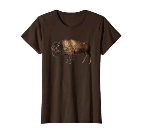 Altes Büffel-Design Buffalo Vintage Retro American Bison T-Shirt - size chart