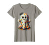 Block Building Halloween Ghost Brick or Treat Boys Halloween Master Builder Ghost Kids Building Blocks Bricks T-Shirt - size
