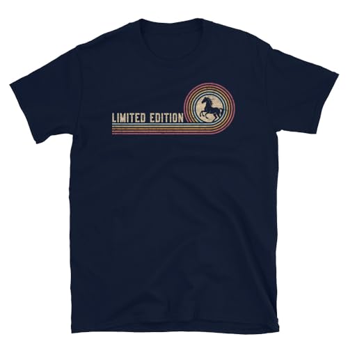 Generic Horse T-Shirt, Horse Vintage Sunset Retro Graphic Equestrian Riding #25D18 - size chart