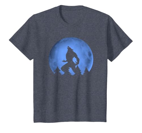 Ideas Halloween costume " Wolf moon " Wolf Halloween Costume Werewolf Blue Moon Scary for Men Boys T-Shirt - size chart