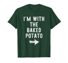 Im With The Baked Potato Halloween Costume I’m with The Baked Potato Funny Halloween Couple Costume T-Shirt - size chart