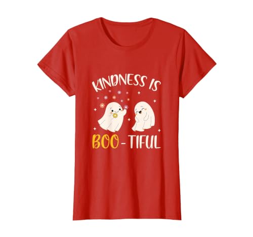 Halloween Costume Teacher Kindness is Boo Tiful Teacher Cute Ghost Halloween Costume T-Shirt - size chart