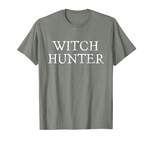 Witch Hunter Halloween Funny Witch Hunter Halloween Costume Easy Lazy T-Shirt - size chart