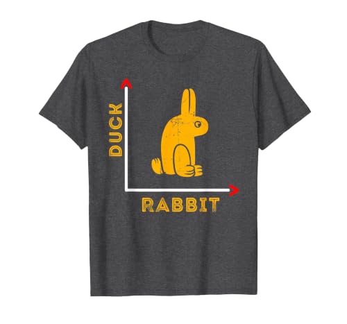 Wittgensteins Rabbit Duck Illusion Physics Nerd Math Geek T-Shirt — design detail