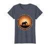 Mademark Elephant Silhouette Glowing Safari Sunset T-Shirt - Women - size chart