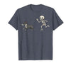 Pitbull Halloween Costume Funny Pitbull Skeleton Hand Halloween T-Shirt - size chart