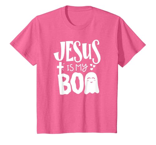 Jesus is My Boo - Funny Christian Halloween Quote Humor T-Shirt - size chart