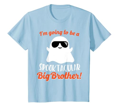 Halloween Pregnancy Announcements by HotW Big Brother Pregnancy Announcement Ghost Funny Boy Halloween T-Shirt - size chart