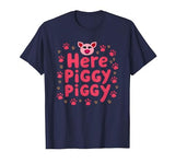 Mademark John Pork's Calling: Here Piggy Piggy Funny Pig Lover Gift T-Shirt - size chart
