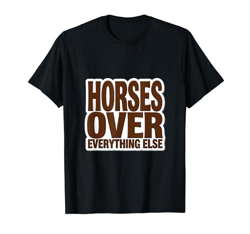 Mademark Horses Over Everything Equestrian Design T-Shirt - Men - size chart