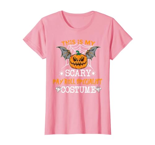Halloween Party Costume Apparel Men Women This is My Scary Payroll Specialist Costume Halloween Party T-Shirt - size chart