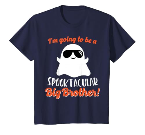 Halloween Pregnancy Announcements by HotW Big Brother Pregnancy Announcement Ghost Funny Boy Halloween T-Shirt - size chart