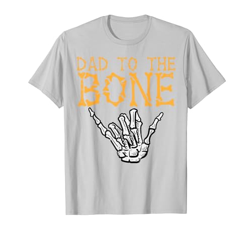 Mens Halloween Shirts For Dad Daddy Papa Men Halloween Dad to The Bone Skeleton Hand Fun Papa Costume Men T-Shirt - size