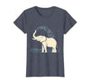 Mademark Elephant Spraying Water Raised Trunk Illustration T-Shirt - Women - size chart