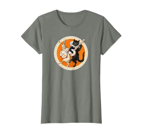 The Persnickety Owl Vintage Halloween Ephemera The Black Cat Magazine Halloween Cat Rabbit and Banjo T-Shirt - size chart