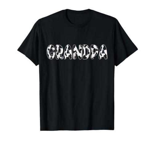 Cow Pattern Print Family Matching Birthday Shirts Cow Grandpa Birthday Family Matching Fathers Day Boy Girl T-Shirt - size