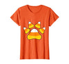 Scary Halloween Tees For Adults and Kids Halloween Candy Corn Paw Print T-Shirt for Animal Lovers T-Shirt - size chart