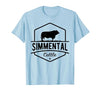 Funny Farmer Gift for Simmental Cattle Cow Farmer - Simmental Cattle T-Shirt - size chart