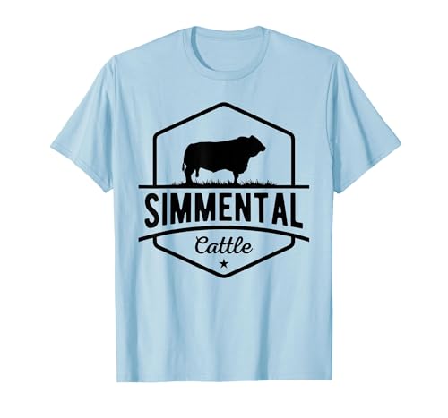 Funny Farmer Gift for Simmental Cattle Cow Farmer - Simmental Cattle T-Shirt - size chart