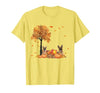 Funny German Shepherd Thanksgiving Halloween German Shepherd Autumn Leaf Fall Dog Thanksgiving Halloween T-Shirt - size chart