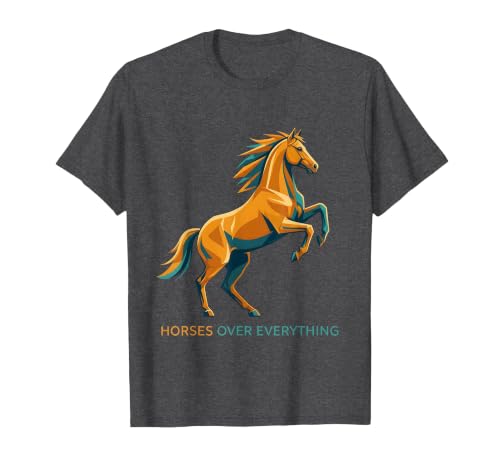 Mademark Horses Over Everything Equestrian Design T-Shirt - Men - size chart