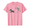 Pitbull Halloween Costume Funny Pitbull Skeleton Hand Halloween T-Shirt - size chart