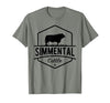 Funny Farmer Gift for Simmental Cattle Cow Farmer - Simmental Cattle T-Shirt - size chart